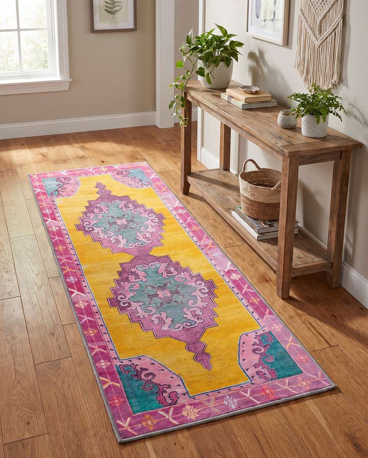 2' x 5' 3 Washable Timeless Runner Rug