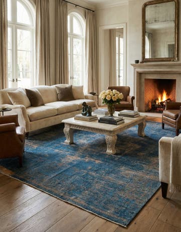 8' x 10' 10 Hand Knotted Ultra Vintage Persian Wool Rug