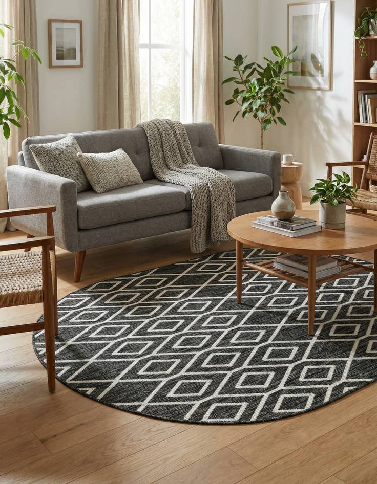 Detail image of 5' 3 x 8' Easy-Clean Jill Zarin Turks and Caicos Indoor / Outdoor Oval Rug