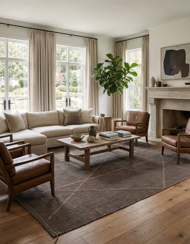 Detail image of 9' 8 x 14'  Hand Knotted Darya Wool Rug