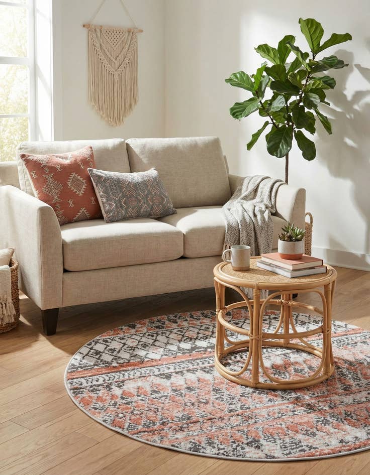 Detail image of 3' 3 x 3' 3 Leipzig Round Rug