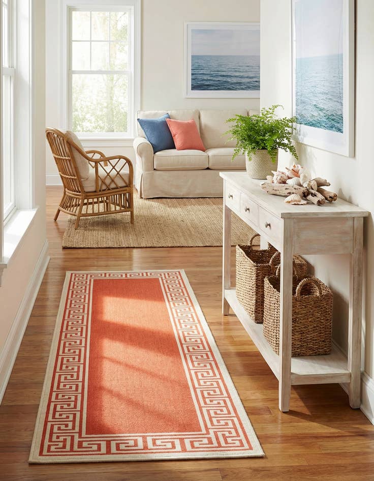 Detail image of  2' x 8'  Washable Coastal Indoor / Outdoor Runner Rug