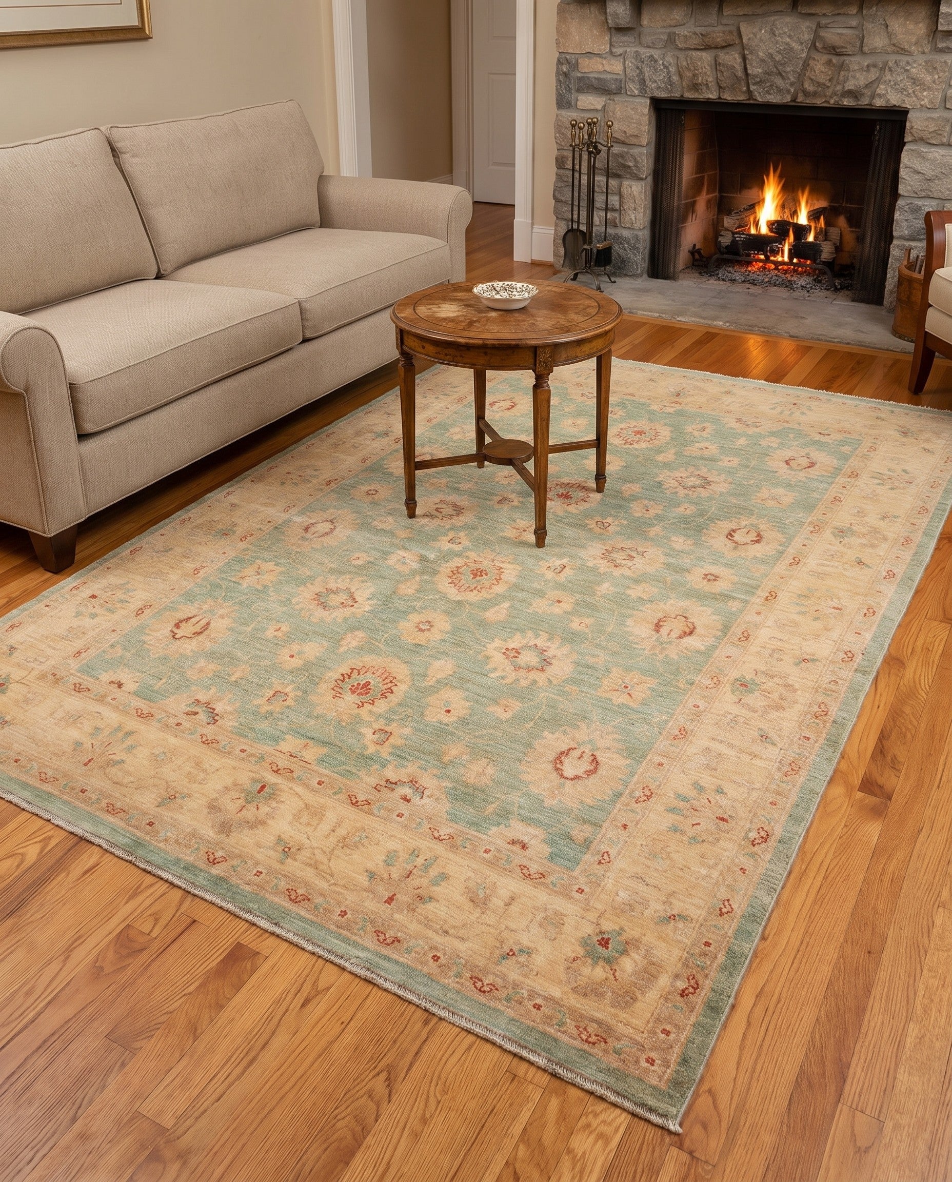 4' 10 x 7' 5 Hand Knotted Ziegler Rug