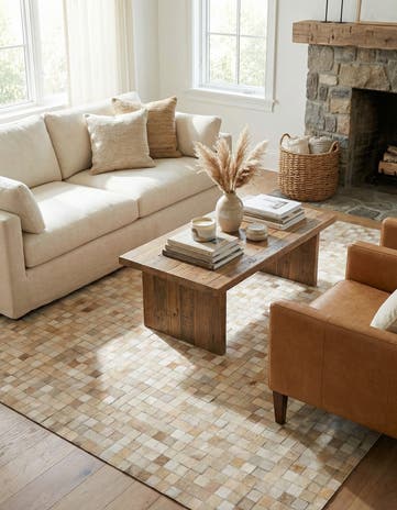 5' 1 x 8' Cowhide - Patchwork Rug