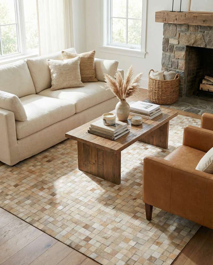 5' 1 x 8' Cowhide - Patchwork Rug