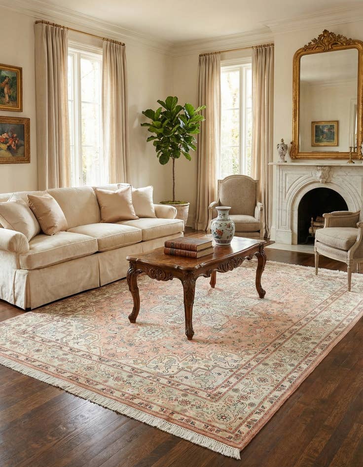 Detail image of 5' x 6' 7  Hand Knotted Tabriz Persian Rug