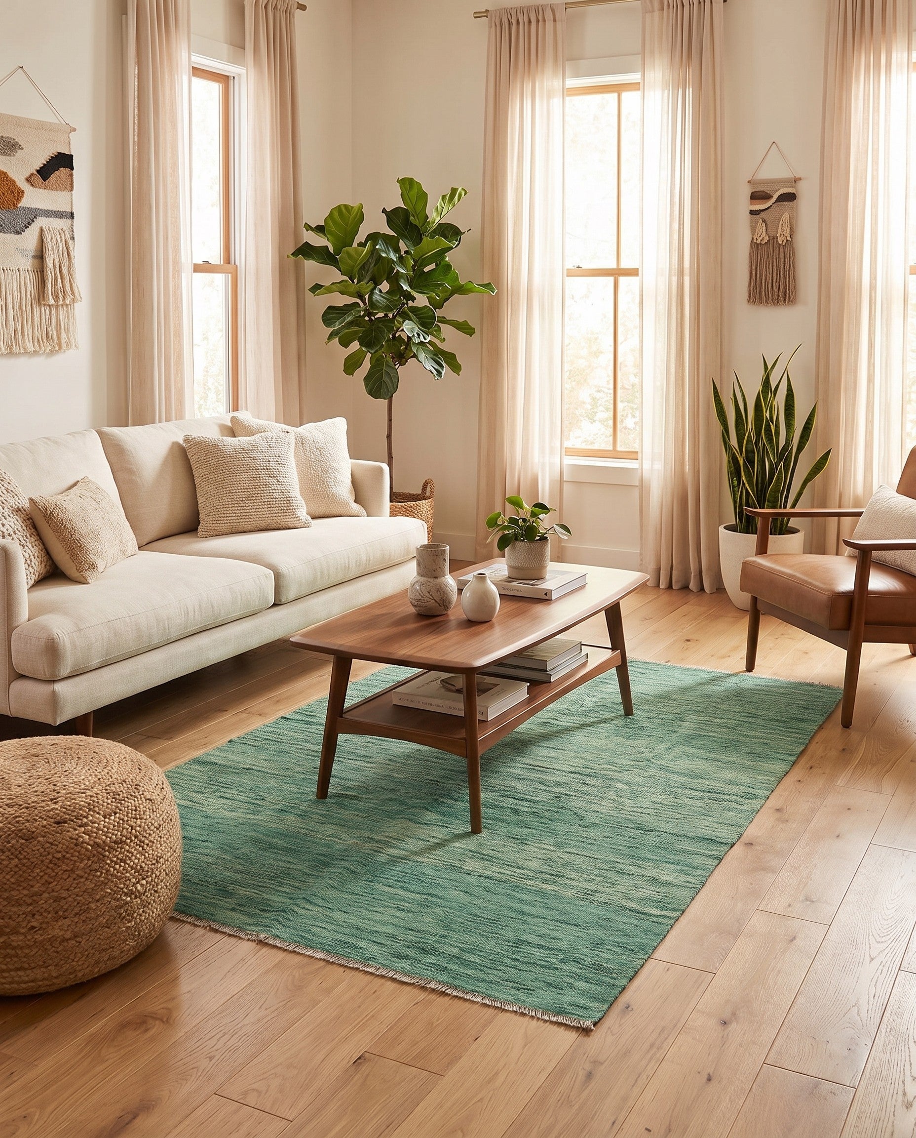 4' x 6' Hand Woven Kilim Modern Wool Rug
