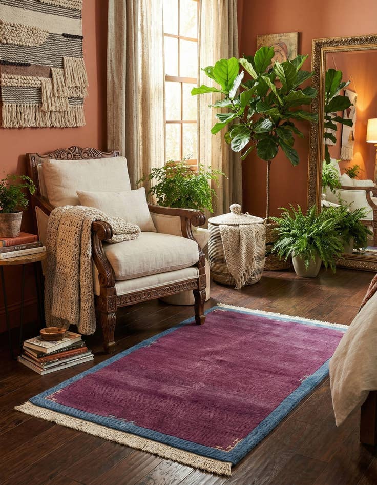 Detail image of 2' 6 x 4' 6 Hand Knotted Tibet Wool Rug