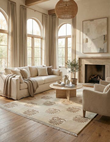 6' 7 x 9' 11 Hand Knotted Darya Wool Rug