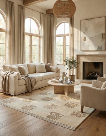 6' 7 x 9' 11 Hand Knotted Darya Wool Rug
