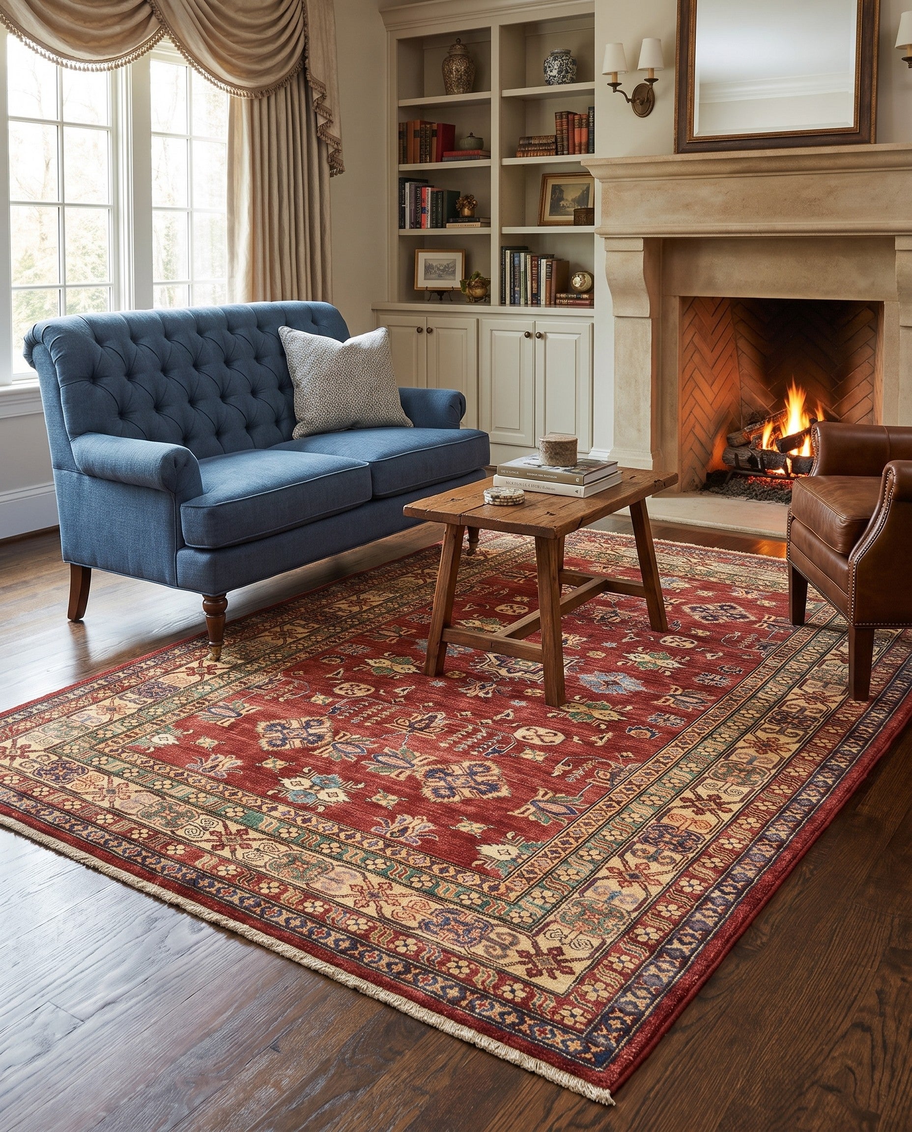 5' 7 x 7' 9 Hand Knotted Kazak Oriental Rug