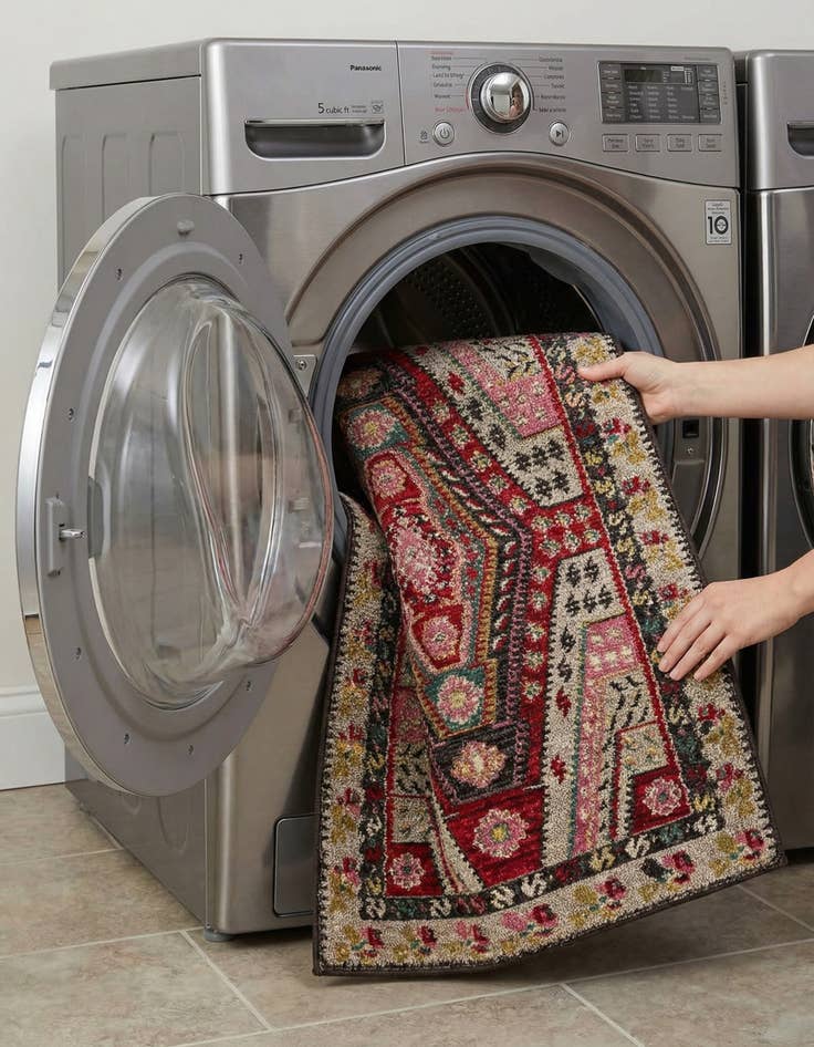 Detail image of 4' x 6'  Washable Santa Fe Rug