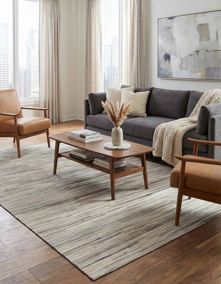 Detail image of 5' 1 x 8' 2 Cowhide - Patchwork Rug