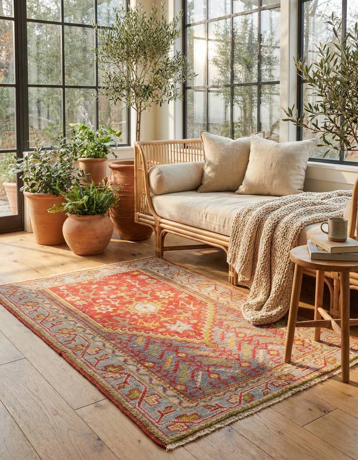 Detail image of  4' 5 x 6' 4  Hand Knotted Anatolian Wool Rug