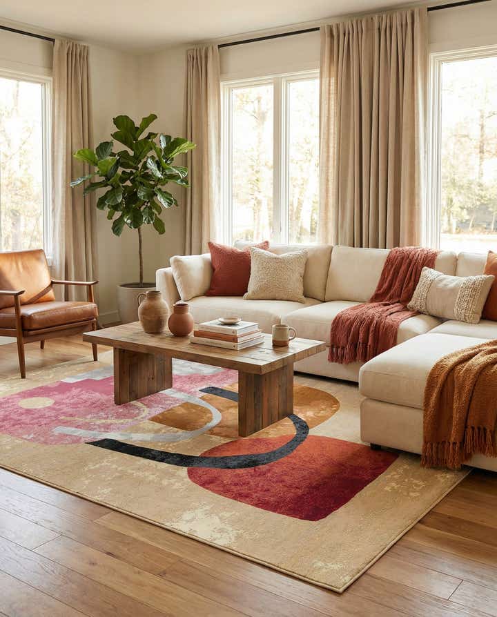 10' x 14' Easy-Clean Modern Indoor / Outdoor Rug