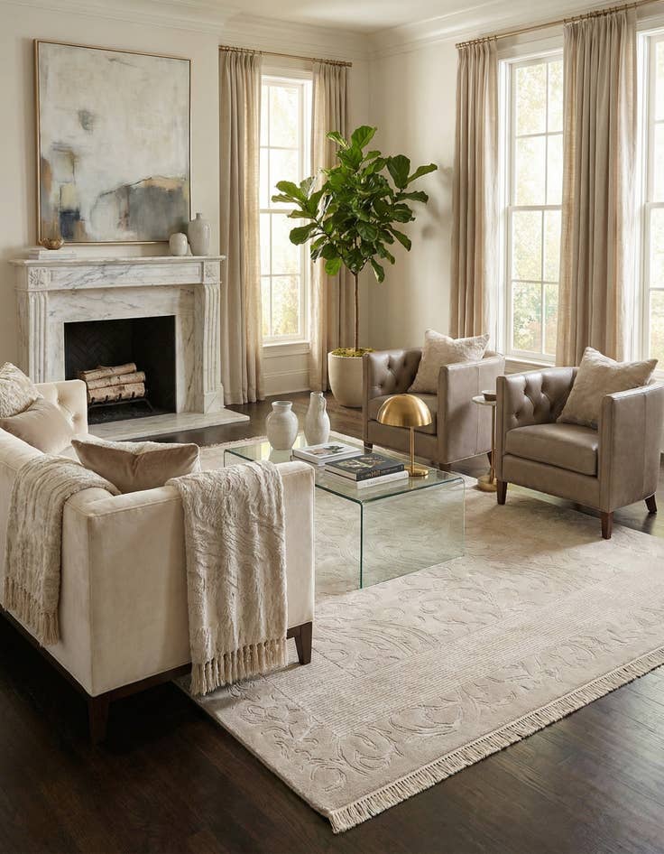 Detail image of  6' 11 x 9' 6  Hand Knotted Darya Rug