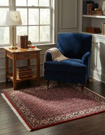 3' 9 x 3' 9 Bidjar With Silk Square Rug