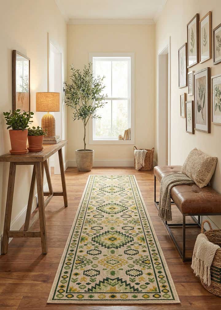 2' 7 x 12' Easy-Clean Baja Indoor / Outdoor Runner Rug