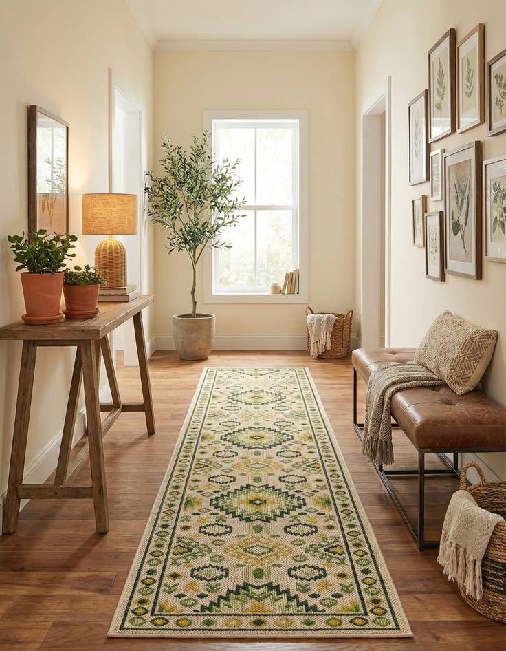 Detail image of 2' 7 x 12'  Washable Baja Indoor / Outdoor Runner Rug