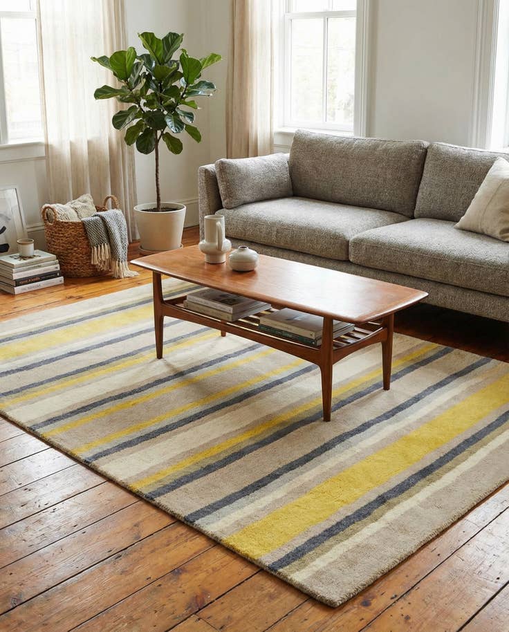 Detail image of 4' x 5' 8 Luna Wool Rug