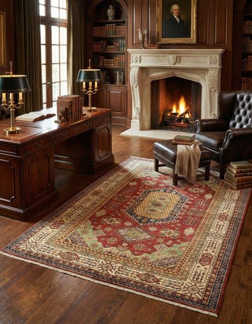 5' 6 x 7' 6 Hand Knotted Kazak Oriental Rug