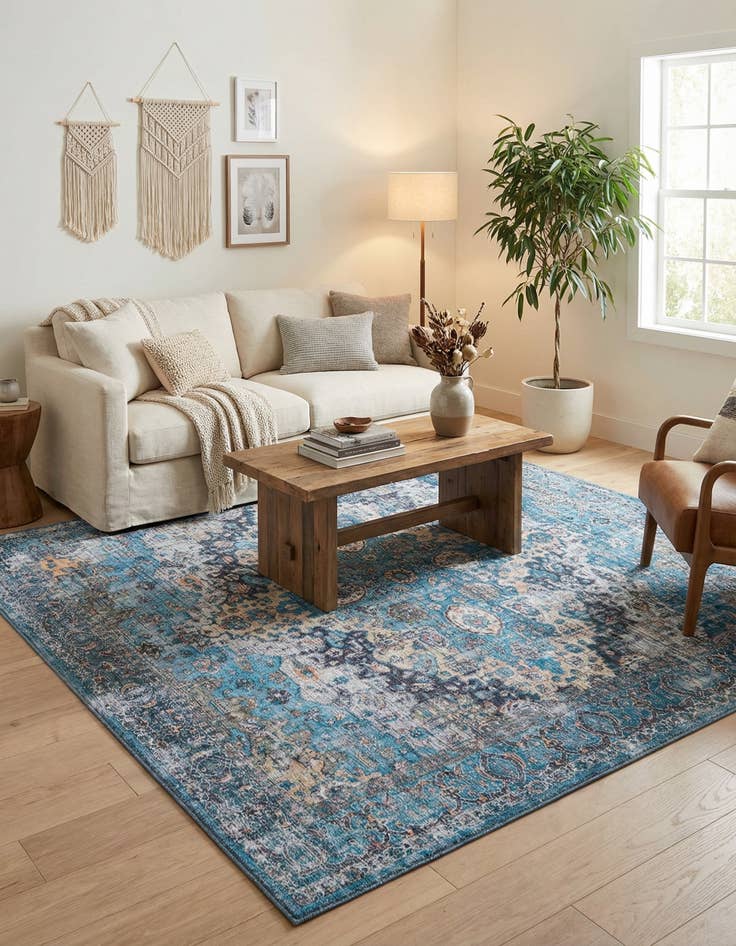 Detail image of  7' 10 x 7' 10  Washable Mangata Square Rug