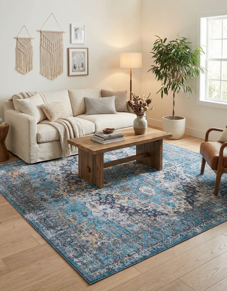7' 10 x 7' 10 Washable Mangata Square Rug