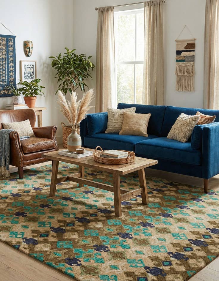 Detail image of 8' x 9' 10 Luna Wool Rug