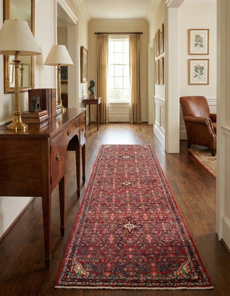 Detail image of 3' 7 x 10' 10 Hamedan Runner Rug