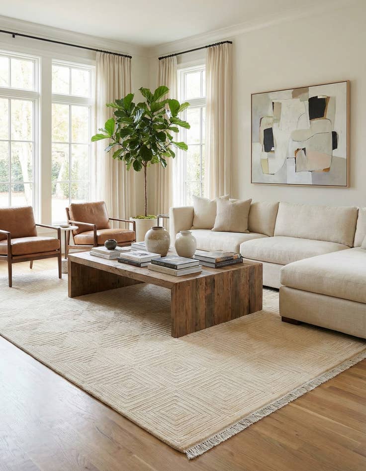 Detail image of 6' 9 x 10' 1  Hand Knotted Darya Wool Rug