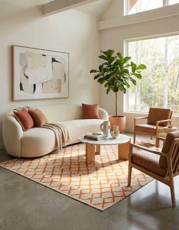 6' 10 x 9' 8 Hand Woven Kilim Modern Wool Rug
