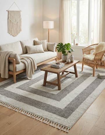 Gray Boho Rug