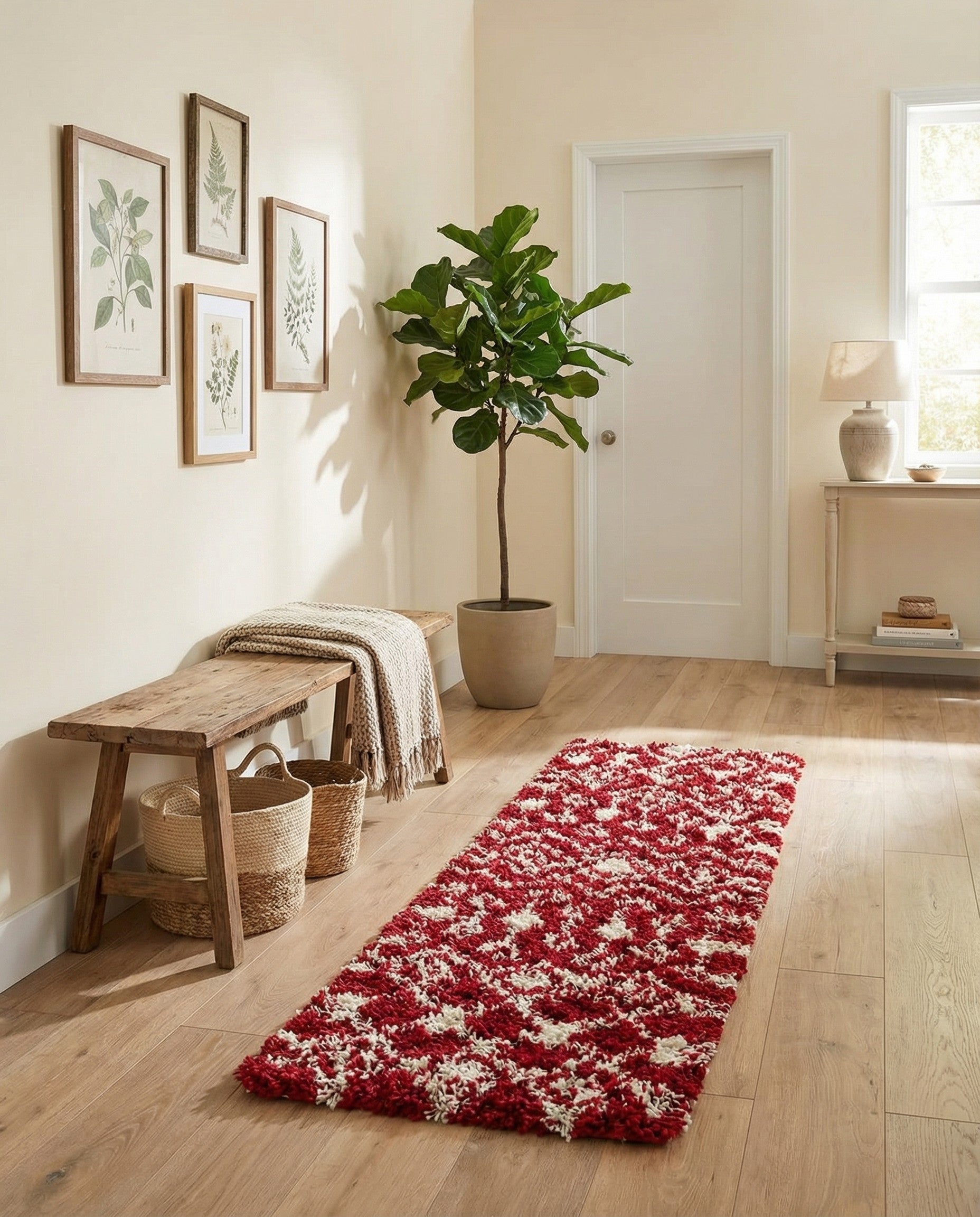  2' x 5' Moroccan Trellis Shag Runner Rug