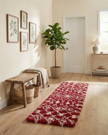  2' x 5' Moroccan Trellis Shag Runner Rug