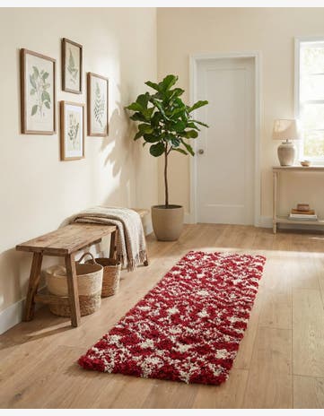 2' x 5' Moroccan Trellis Shag Runner Rug