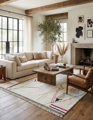 8' 2 x 10' 9 Hand Knotted Moroccan Wool Rug