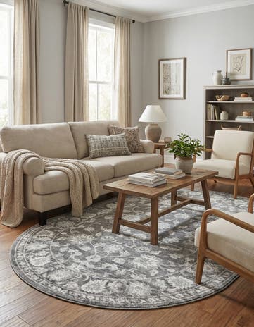 Gray Boston Oval Rug