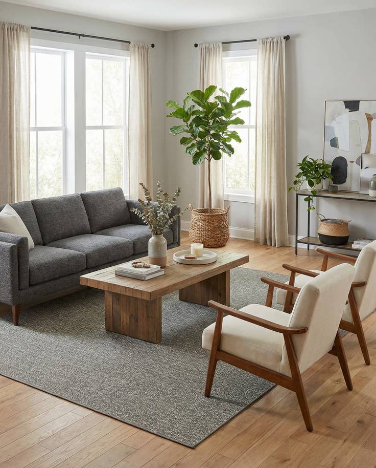 Detail image of 8' x 11' 4 Easy-Clean Modern Indoor / Outdoor Rug
