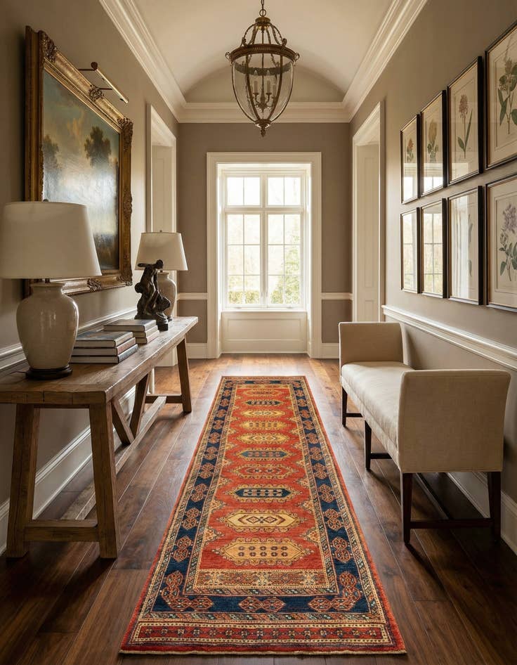 Detail image of 2' 8 x 11' 3 Luribaft Wool Runner Rug