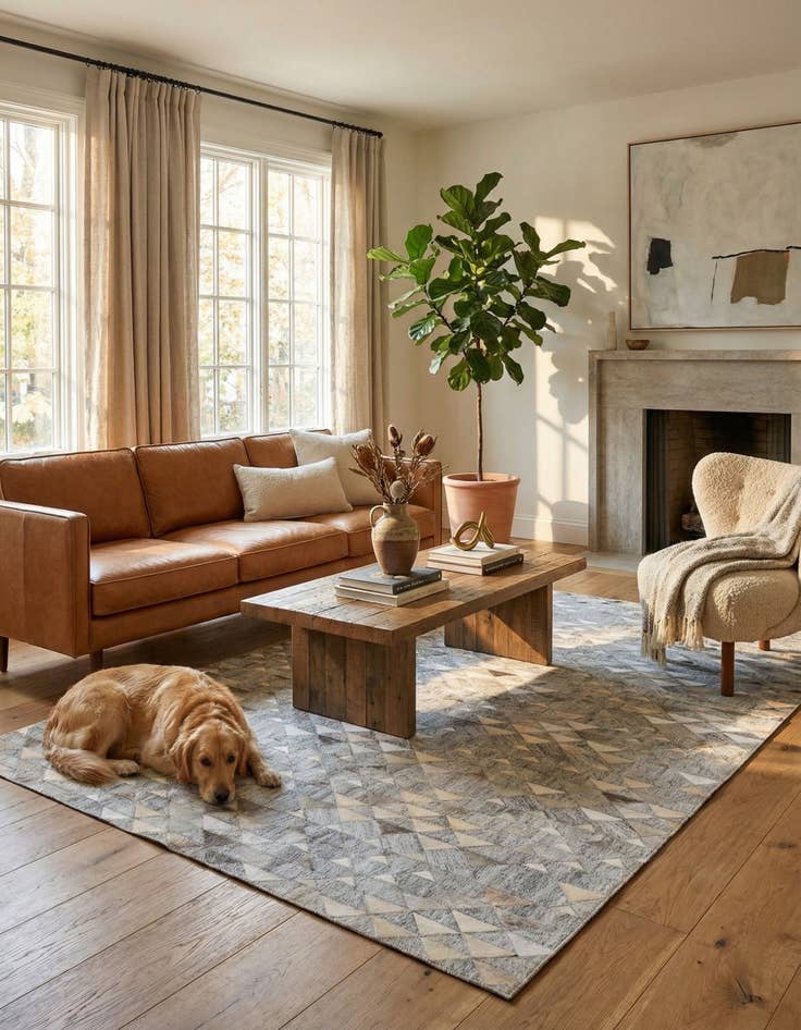 Detail image of 5' x 7' 9 Cowhide Rug