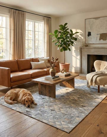 5' x 7' 9 Cowhide Rug