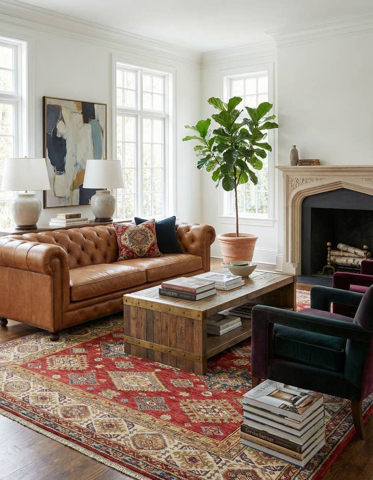 Detail image of  6' 9 x 9' 11 Kazak Wool Rug