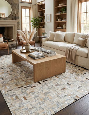 5' x 8' 1 Cowhide Stocks Rug