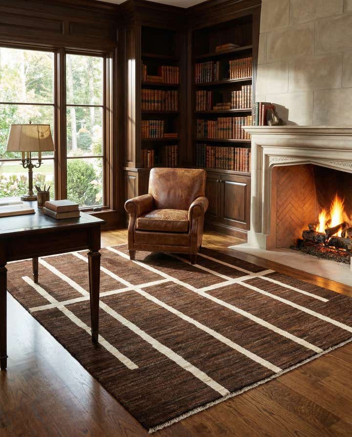 5' 9 x 7' 8 Hand Knotted Modern Ziegler Wool Rug