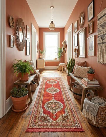 Red Santiago Runner Rug