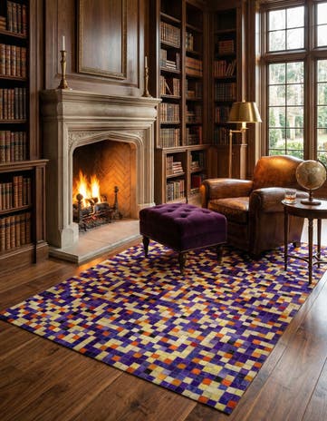 5' 2 x 8' Cowhide - Patchwork Rug