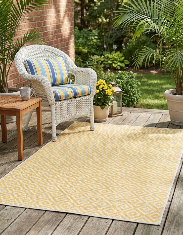 Detail image of 1' 4 x 1' 4  Washable Jill Zarin Costa Rica Indoor / Outdoor Sample Rug