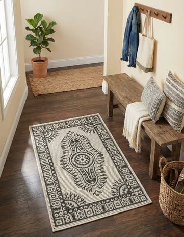2' x 3' Easy-Clean Traditional Indoor / Outdoor Rug