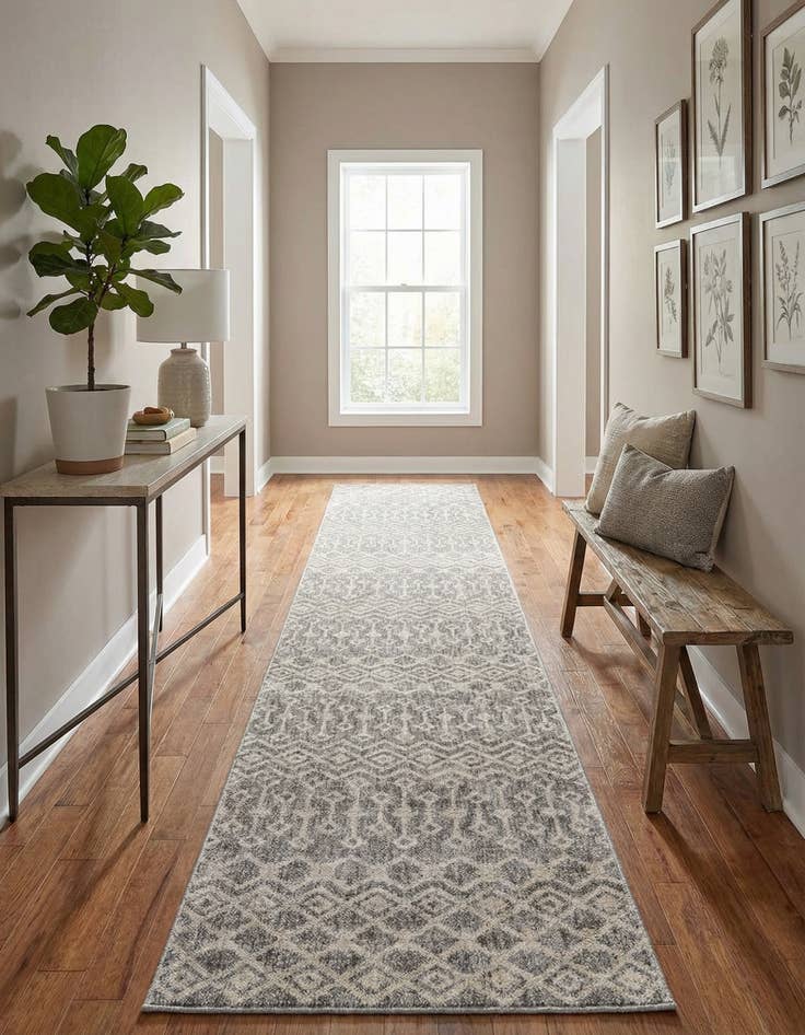 Detail image of 2' 7 x 12' Eco Trellis Runner Rug