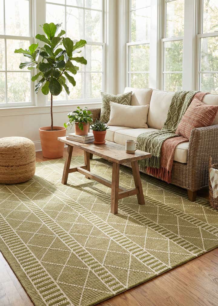 10' x 12' Easy-Clean Trellis Indoor / Outdoor Rug